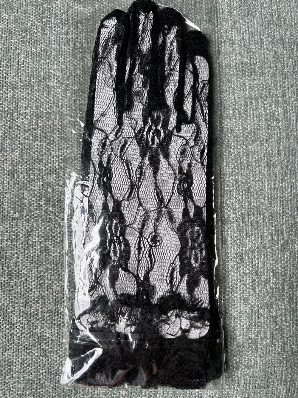 Black Lace Women's Gloves - Elegant Sheer Accessory
